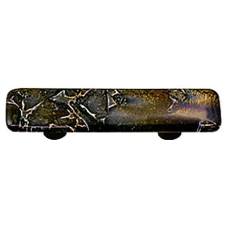 Palacedesigns Metallic Fractures Black Rectangle Glass Cabinet Pull - Black Post PA171068